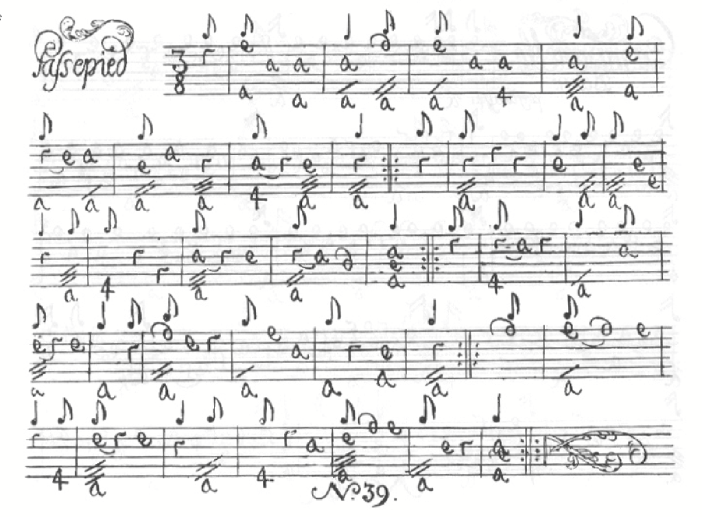 Passepied by David Kellner, reproduction from the original.